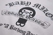 Load image into Gallery viewer, A BATHING APE アベイシングエイプ×Chrome Hearts クロムハーツ コラボ 半袖Tシャツ L ホワイト ブラック 美品 中古 57000