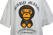 Load image into Gallery viewer, A BATHING APE アベイシングエイプ×Chrome Hearts クロムハーツ コラボ 半袖Tシャツ L ホワイト 美品 中古 57001