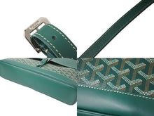 画像をギャラリービューアに読み込む, 極美品 GOYARD ゴヤール ハンドバッグ シタダン メッセンジャーPM PVCコーティングキャンバス グリーン シルバー金具 中古 57021