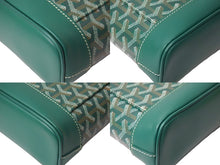 画像をギャラリービューアに読み込む, 極美品 GOYARD ゴヤール ハンドバッグ シタダン メッセンジャーPM PVCコーティングキャンバス グリーン シルバー金具 中古 57021