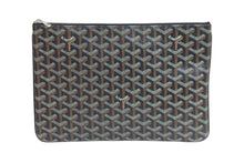 Load image into Gallery viewer, 新品同様 GOYARD ゴヤール クラッチバッグ セナ MM PVCコーティングキャンバス ブラウン シルバー金具 中古 57023
