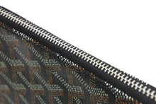 Load image into Gallery viewer, 新品同様 GOYARD ゴヤール クラッチバッグ セナ MM PVCコーティングキャンバス ブラウン シルバー金具 中古 57023