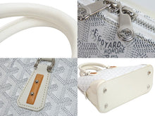 画像をギャラリービューアに読み込む, 極美品 GOYARD ゴヤール ハンドバッグ ヴァンドーム PM ヘリンボーン VENDO2MINTY50CL50P ホワイト シルバー金具 中古 57027