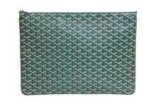 画像をギャラリービューアに読み込む, 新品未使用 GOYARD ゴヤール クラッチバッグ セナ GM SENAT2GMLTY09CL09P グリーン シルバー金具 中古 57068