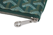 画像をギャラリービューアに読み込む, 新品未使用 GOYARD ゴヤール クラッチバッグ セナ GM SENAT2GMLTY09CL09P グリーン シルバー金具 中古 57068