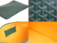 画像をギャラリービューアに読み込む, 新品未使用 GOYARD ゴヤール クラッチバッグ セナ GM SENAT2GMLTY09CL09P グリーン シルバー金具 中古 57068