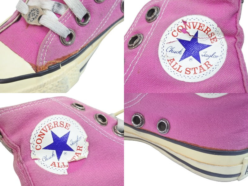 CONVERSE コンバース スニーカー クロムハーツコラボ ピンク クロスパッチ コットンキャンバス サイズ22 良品 中古 57097 –  Casanova Vintage