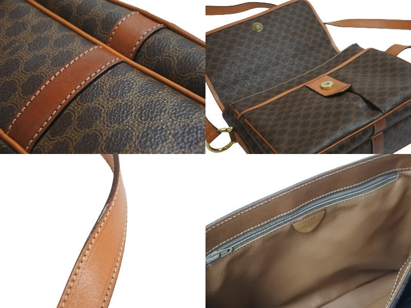 CELINE セリーヌ ショルダーバッグ マカダム柄 マカダム ブラウン ベージュ ゴールド金具 M11 美品 中古 57106 – Casanova  Vintage