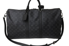 Load image into Gallery viewer, LOUIS VUITTON ルイヴィトン ボストンバッグ キーポルバンドリエール55 モノグラムエクリプス M40605 シルバー金具 美品 中古 57117