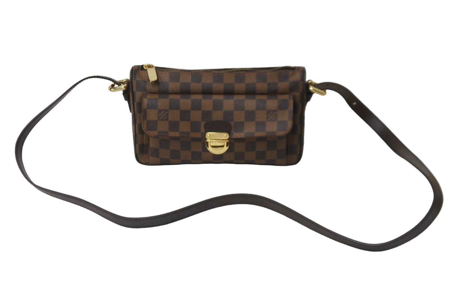 極美品 LOUIS VUITTON ルイヴィトン ショルダーバッグ ラヴェッロGM ダミエ N60006 廃番 ブラウン ゴールド金具 中古  57118 – Casanova Vintage