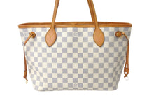 画像をギャラリービューアに読み込む, LOUIS VUITTON ルイヴィトン トートバッグ ネヴァーフルPM ダミエアズールキャンバス N41362 ホワイトゴールド金具 美品 中古 57127