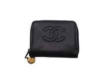 Load image into Gallery viewer, CHANEL シャネル コインケース ココマーク 3番台 ブラック キャビアスキン ゴールド金具 美品 中古 57164