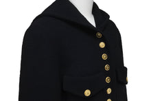 画像をギャラリービューアに読み込む, 極美品 CHANEL シャネル セーラー ツイード ジャケット ネイビー ショート丈 テーラード ゴールド金具 アウター 中古 57201