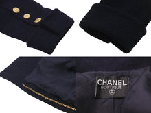 画像をギャラリービューアに読み込む, 極美品 CHANEL シャネル セーラー ツイード ジャケット ネイビー ショート丈 テーラード ゴールド金具 アウター 中古 57201