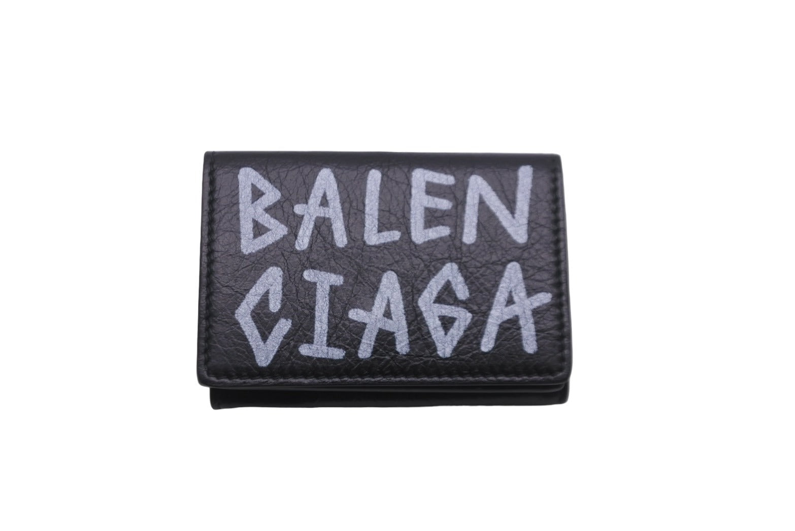 極美品 BALENCIAGA バレンシアガ グラフィティ 三つ折り財布 レザー ブラック ウォレット ロゴ 529553 0EE12 1080 中古  57226 – Casanova Vintage