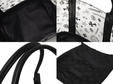 画像をギャラリービューアに読み込む, 極美品 CHROME HEARTS クロムハーツ ハンドバッグ セメタリークロス クリア ミニバッグ ブラック レザー ビニール 中古 57228