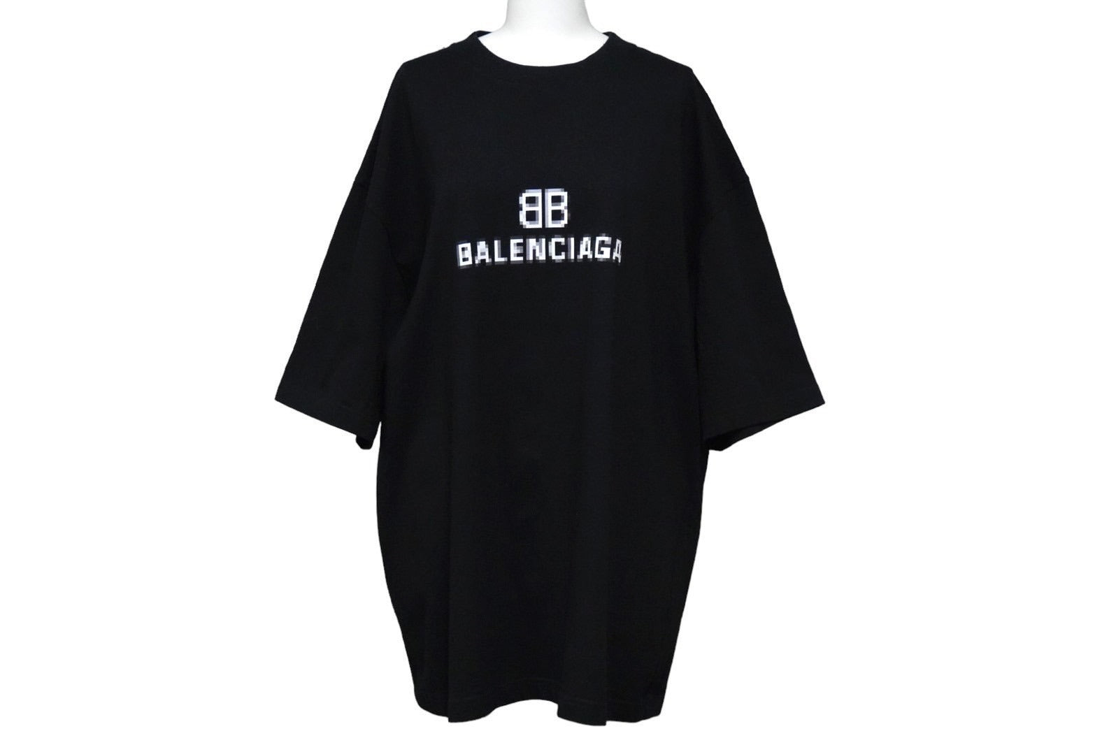 ファッションバレンシアガ ロゴ オーバーサイズTシャツ ブラック
