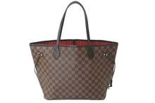 Load image into Gallery viewer, 極美品 LOUIS VUITTON ルイヴィトン トートバッグ N41603 ネヴァーフルMM ダミエエベヌ ブラウン ゴールド金具 中古 57290