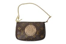 画像をギャラリービューアに読み込む, LOUIS VUITTON ルイヴィトン ポーチ M60153 ミニ ポシェット アクセソワール T&amp;B ブラウン ゴールド金具 美品 中古 57299