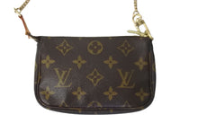 画像をギャラリービューアに読み込む, LOUIS VUITTON ルイヴィトン ポーチ M60153 ミニ ポシェット アクセソワール T&amp;B ブラウン ゴールド金具 美品 中古 57299
