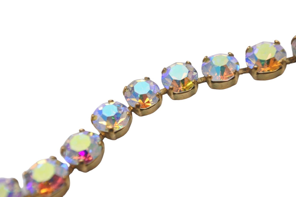 CHANEL Chanel Bracelet Vintage Coco Mark 95p Gold Rainbow GP Rhinestone Good Condition Used 57342