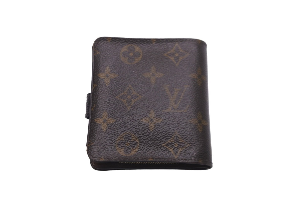 LOUIS VUITTON ルイヴィトン 二つ折り財布 コンパクトジップ モノグラム M61667 ゴールド金具 良品 中古 57358 –  Casanova Vintage