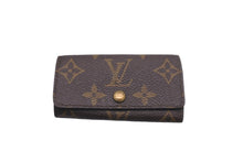 画像をギャラリービューアに読み込む, LOUIS VUITTON ルイヴィトン M69517 キーケース ミュルティクレ 4 モノグラム ブラウン ゴールド金具 中古 57359