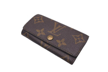 画像をギャラリービューアに読み込む, LOUIS VUITTON ルイヴィトン M69517 キーケース ミュルティクレ 4 モノグラム ブラウン ゴールド金具 中古 57359