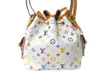 画像をギャラリービューアに読み込む, LOUIS VUITTON ルイヴィトン ショルダーバッグ M42229 村上隆 プチノエ ブロン マルチカラー ゴールド金具 良品 中古 57379