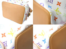 画像をギャラリービューアに読み込む, LOUIS VUITTON ルイヴィトン ショルダーバッグ M42229 村上隆 プチノエ ブロン マルチカラー ゴールド金具 良品 中古 57379
