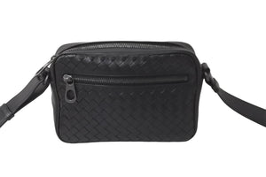 BOTTEGAVENETA ボッテガヴェネタ ショルダーバッグ イントレチャート レザー ブラック 522903 V4651 1000 美品 中古 57388