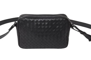 BOTTEGAVENETA ボッテガヴェネタ ショルダーバッグ イントレチャート レザー ブラック 522903 V4651 1000 美品 中古 57388