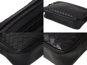 BOTTEGAVENETA ボッテガヴェネタ ショルダーバッグ イントレチャート レザー ブラック 522903 V4651 1000 美品 中古 57388