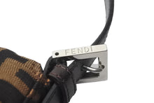 画像をギャラリービューアに読み込む, FENDI フェンディ ハンドバッグ アクセサリーポーチ ズッカ柄 マンマバケット ブラウン シルバー 美品 中古 57394