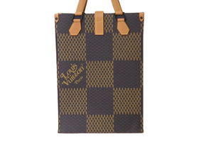 新品同様 LOUIS VUITTON ルイヴィトン NIGO ダミエ ジャイアント LVスクエアード N40355 ミニトート 2020AW ブラウン 中古 57409