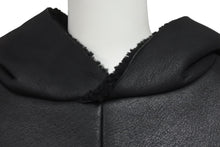 Load image into Gallery viewer, NUMBER(N)INE ナンバーナイン シープスキン ムートン プルオーバー パーカー ブラック 羊革 フーディ― サイズ1 美品 中古 57448