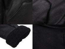 Load image into Gallery viewer, NUMBER(N)INE ナンバーナイン シープスキン ムートン プルオーバー パーカー ブラック 羊革 フーディ― サイズ1 美品 中古 57448