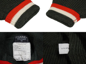 CHANEL シャネル ニット セーター ココマーク カーキ オリーブ ウール プルオーバー ワッペン 美品 中古 57482 – Casanova  Vintage