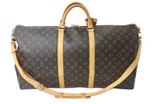 画像をギャラリービューアに読み込む, LOUIS VUITTON ルイヴィトン ボストンバッグ キーポル バンドリエール 60 モノグラム ブラウン M41412 美品 中古 57521