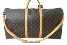 画像をギャラリービューアに読み込む, LOUIS VUITTON ルイヴィトン ボストンバッグ キーポル バンドリエール 60 モノグラム ブラウン M41412 美品 中古 57521