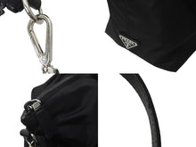 Load image into Gallery viewer, PRADA プラダ トートバッグ 2WAY コミックパッチ トライアングルロゴ ブラック 2VG024 シルバー金具 美品 中古 57528