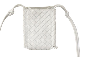 BOTTEGAVENETA ボッテガヴェネタ ショルダーバッグ ミニ ザ ノット イントレチャート ホワイト 639293 美品 中古 57529