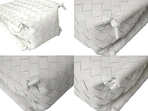 BOTTEGAVENETA ボッテガヴェネタ ショルダーバッグ ミニ ザ ノット イントレチャート ホワイト 639293 美品 中古 57529