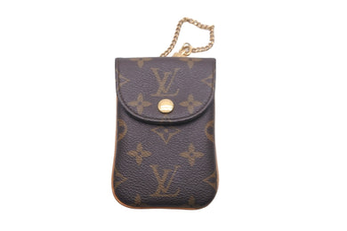 LOUIS VUITTON ルイヴィトン アクセサリーポーチ エテュイ・テレフォンヌMM モノグラム M66546 ゴールド金具 美品 中古 57550