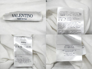 VALENTINO ヴァレンティノ 半袖Ｔシャツ VLTNロゴプリントTシャツ ホワイト コットン サイズL QV3MG10V3LE 美品 中古  57556 – Casanova Vintage