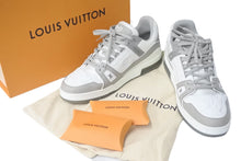 画像をギャラリービューアに読み込む, LOUIS VUITTON ルイヴィトン スニーカー LV トレイナー ライン スニーカー VL1210 グレー ホワイト サイズ8 美品 中古 57671