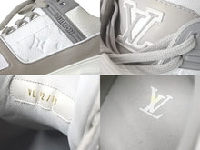 画像をギャラリービューアに読み込む, LOUIS VUITTON ルイヴィトン スニーカー LV トレイナー ライン スニーカー VL1210 グレー ホワイト サイズ8 美品 中古 57671