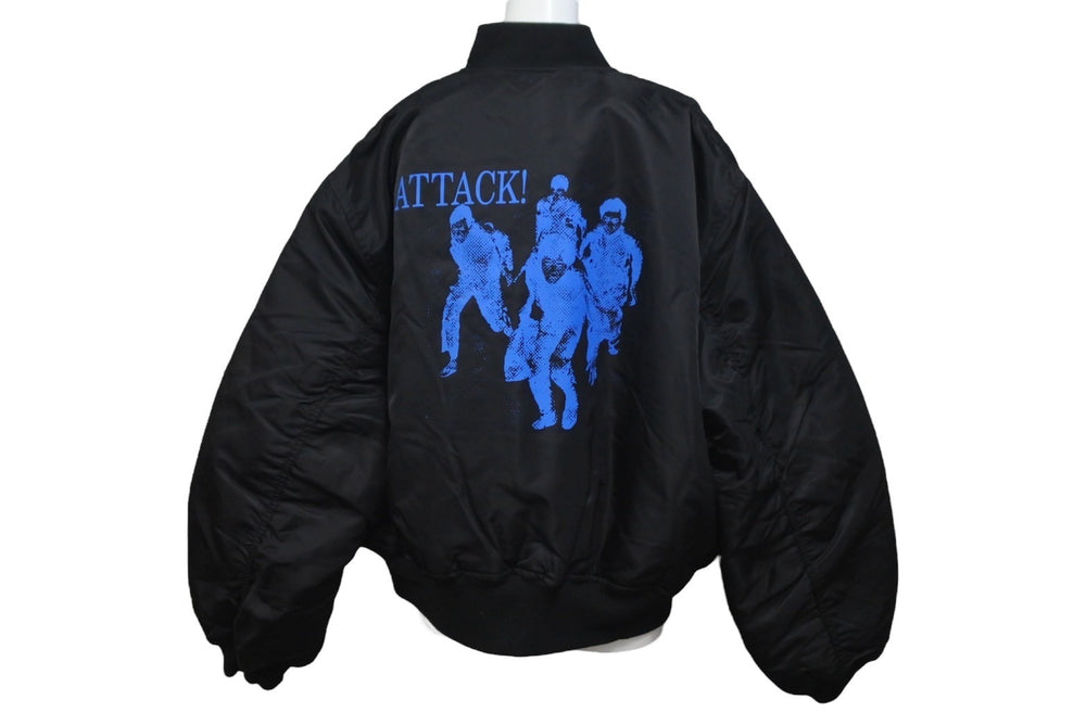 FFF POSTAL SERVICE トリプルエフポスタルサービス ボンバージャケット MA1 ナイロン ポリエステル ブラック 美品 中古 57680