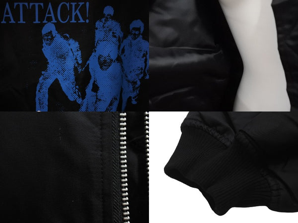 FFF POSTAL SERVICE Triple F Postal Service Bomber Jacket MA1 Nylon Polyester Black Good Condition Used 57680