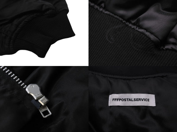 FFF POSTAL SERVICE Triple F Postal Service Bomber Jacket MA1 Nylon Polyester Black Good Condition Used 57680